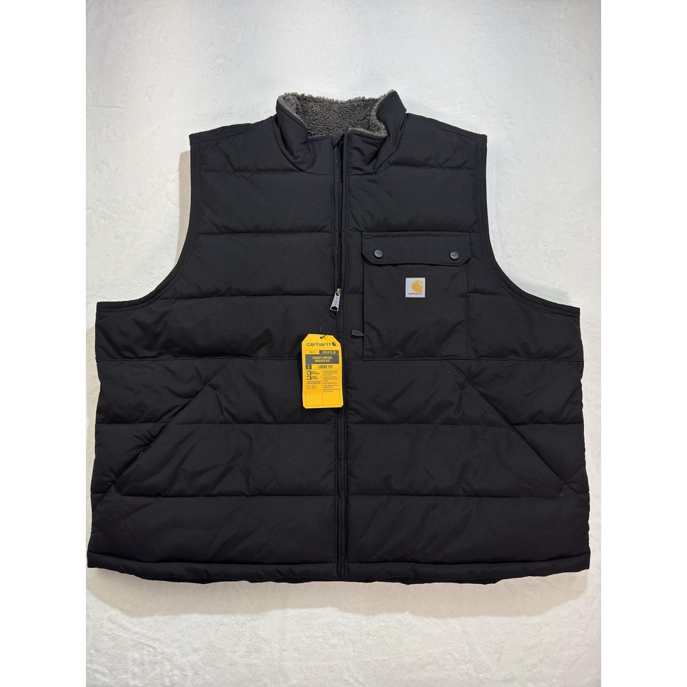 Carhartt Vest Mens 3XL Gray Quilted Insulated‎ Rain Defender Workwear Outdoor